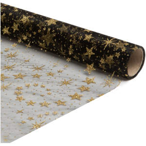 Afbeelding van Kerst Tafelloper - 180 x 28 cm - Tafelkleed Goud en Zwart - 5b25 e270 42fb a1dd 7ce426811826