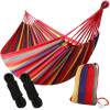 Afbeelding van HSXL Dubbele Hangmat Rood met Touwen - 1 of 2 Persoons - Lig Oppervlak 190x150cm - Lengte 260cm - 5d26 a6ab