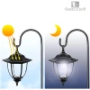 Afbeelding van Garden of Eden - Dubbele Landelijke Tuinlantaarn LED Solar op Prikspot - 137cm Hoog - Tuinverlichting /