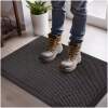 Afbeelding van 3D Mesh Deurmat Anti-Slip voor binnen - 90x60cm - Rubber/Stof - Zwart - Droogloopmat Antislip - 5e18 5d5f