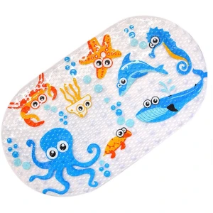 Afbeelding van Badmat Anti Slip - Kinderen - Zeedieren - 70x40 cm - Voor Bad en Douche - met Zuignappen - 5e39 c712 4a41