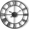 Afbeelding van HSXL - 40cm Kleine Stille Wandklok Landelijk en Industrieel uit Zwart Metaal - Klein - 40 cm - Metalen