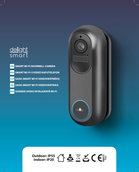 Afbeelding van Delight Video Deurbel met Camera En Wifi - Intercom – Full HD 1080p – 5 tot 8 maanden batterijduur! -