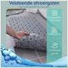 Afbeelding van HSXL - Antislipmat - 88x40CM - Incl. Netspons - Antislip Douchemat / Badmat Grijs met Zuignappen – Mat voor