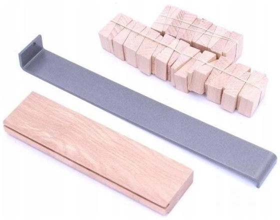 Afbeelding van Complete Laminaat Legset - 30 Wiggen + Laminaat Aanslagijzer + Aanslagblok - Laminaat Leggen - 5f8b 8020 4fa5