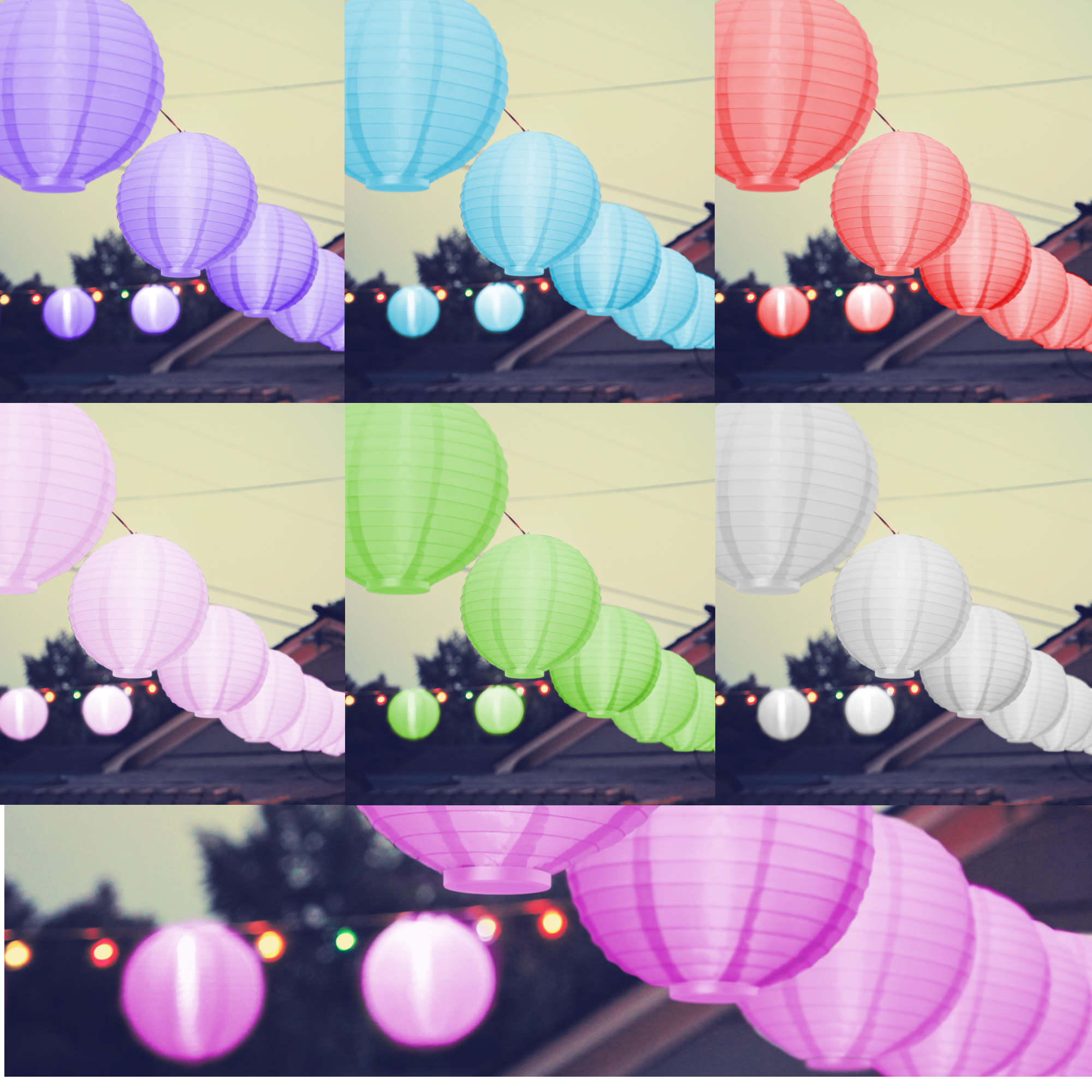 Afbeelding van Set van 7 - Gekleurde Lampionnen Feest Versiering – op Batterijen - Decoratie Slinger – Leuk voor Happy