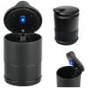 Afbeelding van 2x Universele asbak voor in de auto - Asbak met LED en Deksel - voor Bekerhouder (Autoasbak) of Buiten - 60cd