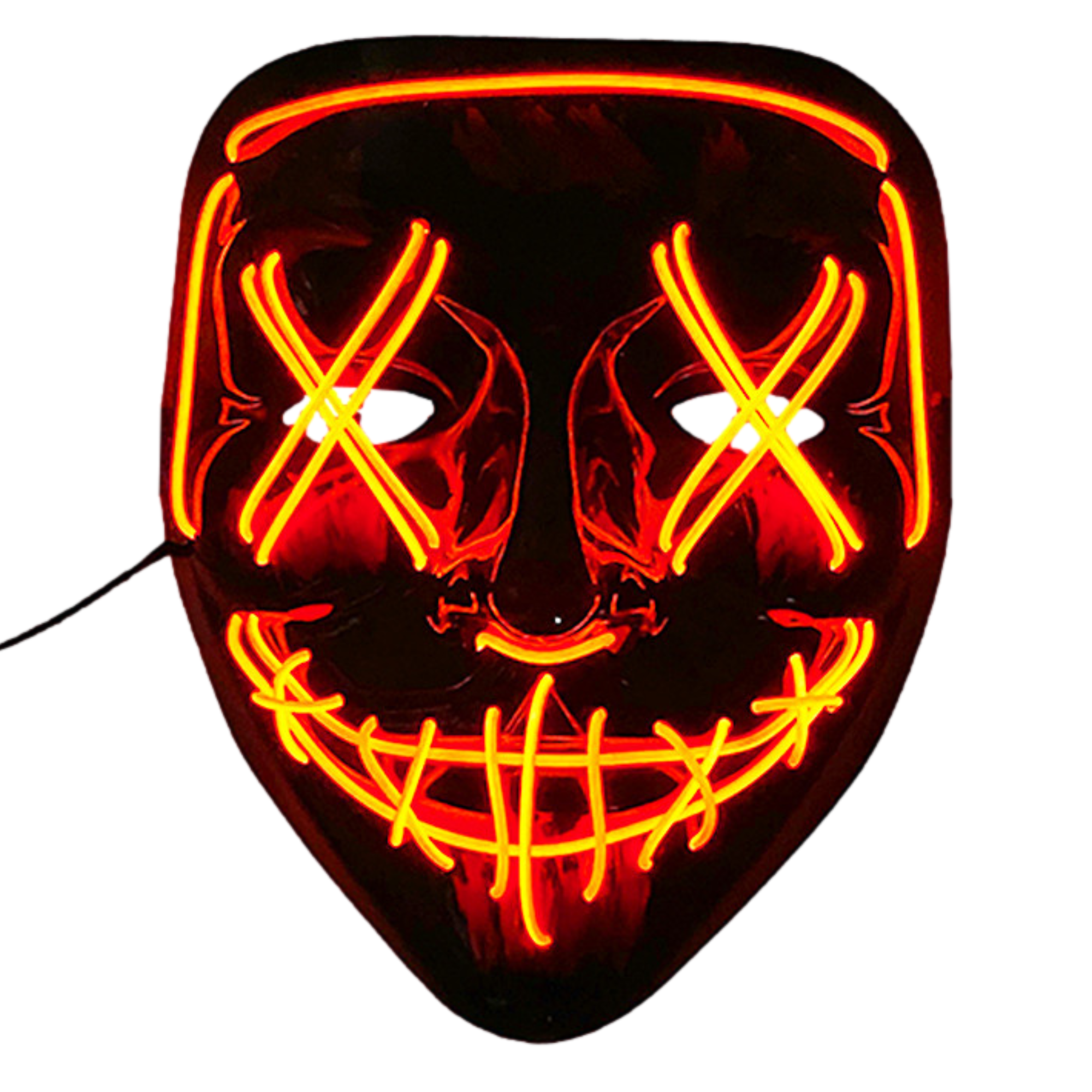 Afbeelding van Verlicht Verkleedmasker Purge - Rood - Masker met LED verlichting - Anonymous Masker voor Festival,