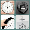 Afbeelding van HSXL - Kleine 30cm Design Wandklok met Stil Quartz Uurwerk - Zwart / Wit - HSM001 - Analoog - Klok Modern -
