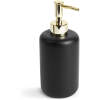 Afbeelding van Bewello - Zeepdispenser Goud met Mat Zwart - Zeeppompje Vrijstaand Matzwart - Ø7,4 x 17,5 cm - 653c 8c20