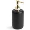 Afbeelding van Bewello - Zeepdispenser Goud met Mat Zwart - Zeeppompje Vrijstaand Matzwart - Ø7,4 x 17,5 cm - 653c 8c20