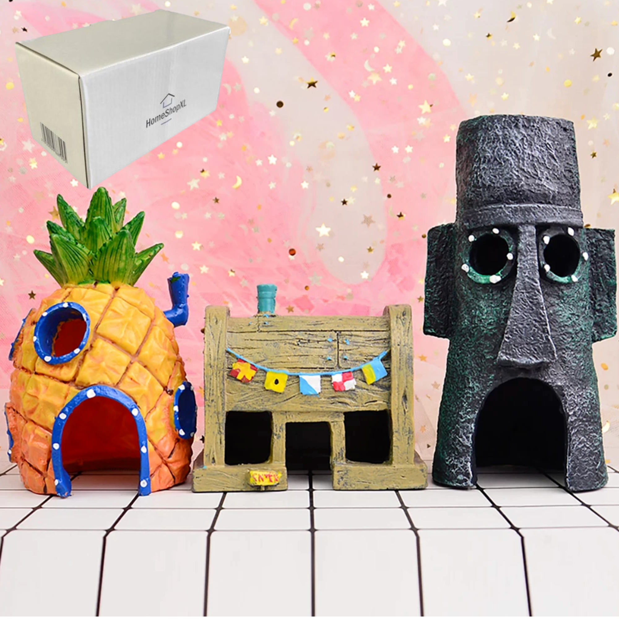 Afbeelding van Aquarium Decoratie - Ornamenten - Set van 3 - Ornamenten voor Aquaria - 65ec bfbb 400e 91cd 1b01f1b4971b