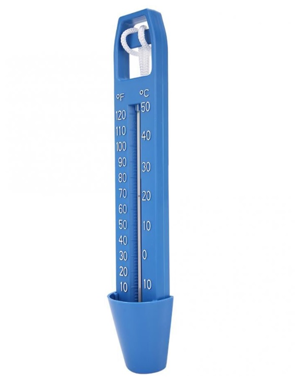 Afbeelding van Zwembad Thermometer - Blauw met Touw - Water Thermometer - voor o.a. Babybad, Bad, Zwembad, Bubbelbad - 6680
