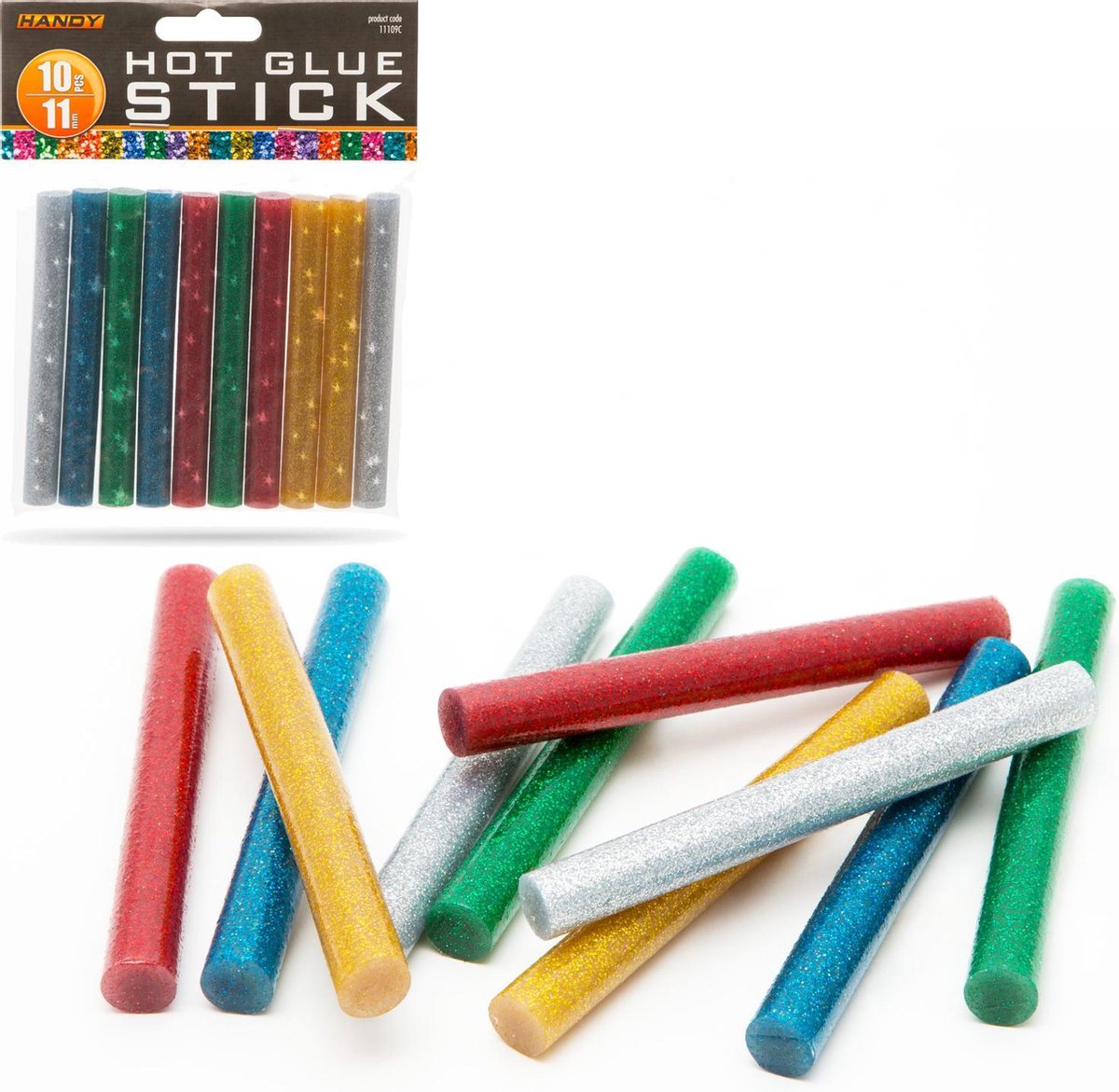 Afbeelding van Handy - Lijmpistool Vullingen Glitter - Lijmpatronen 11MM Rond - 100MM Lang - Lijm Patronen voor Lijmpistool