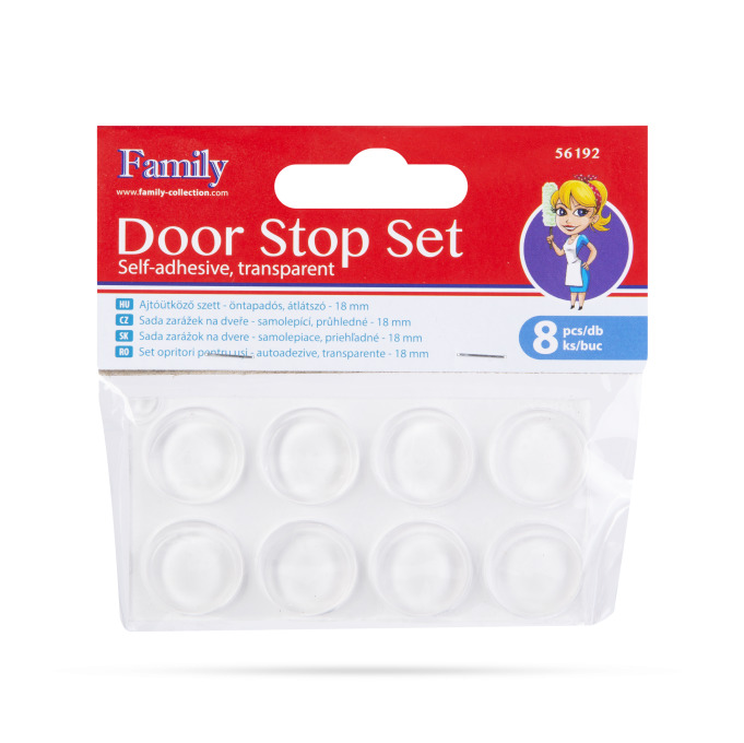 Afbeelding van Deurstoppers Zelfklevend Transparant - 8x - 18mm - Stootdopjes - Stootdoppen - Anti Slip Dopjes -