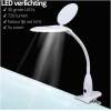 Afbeelding van Handy - Bureau Loeplamp met Tafelklem - Vergrootglas met verlichting - 12 Dioptrie (5x Zoom) Op Netstroom -