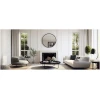 Afbeelding van HSXL - Spiegels - Luxe Ronde Spiegel Zwart - 60 cm Groot - Grote Wandspiegel 60cm Rond met Zwarte Rand -