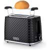 Afbeelding van Toaster Broodrooster Retro - Zwart - Model 2024 - Vintage Geroosterd brood Toaster - met Cool Wall, Ontdooi