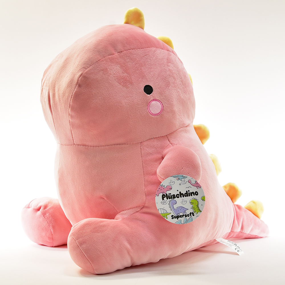 Afbeelding van Kussen Dinosaurus Knuffel - Dino Squish Plushie Kinderkussen - Kind Knuffelkussen Zachte Plush - 40cm - Roze