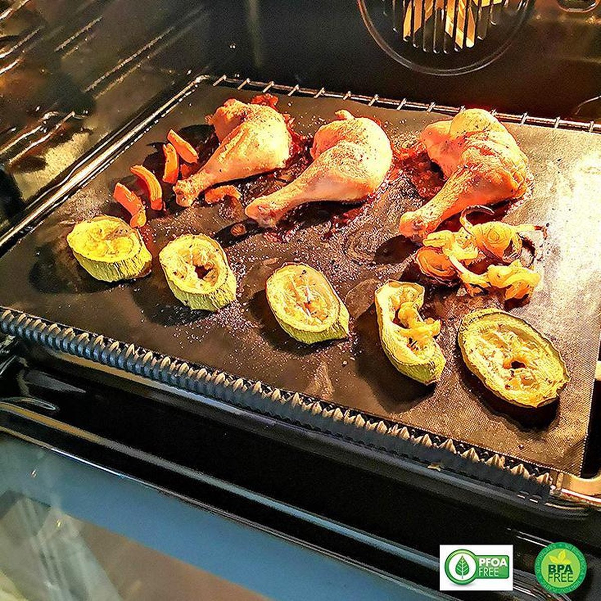 Afbeelding van Family Pound - Barbecue Mat - Grill Mat voor BBQ - SET van 3 stuks - Herbruikbaar Bakpapier - Oven en