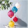 Afbeelding van Set van 7 - Gekleurde Lampionnen Feest Versiering – op Batterijen - Decoratie Slinger – Leuk voor Happy