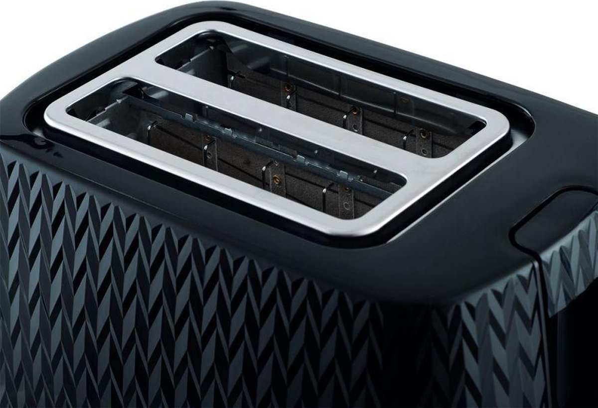 Afbeelding van Toaster Broodrooster Retro - Zwart - Vintage Geroosterd brood Toaster - met Cool Wall, Ontdooi en