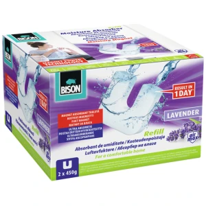 Afbeelding van Bison ® - AIRMAX - Navulling voor Vochtvreter ® - 2x 450g Vochtmagneet Navulling - Lavendel Geur - 73d0