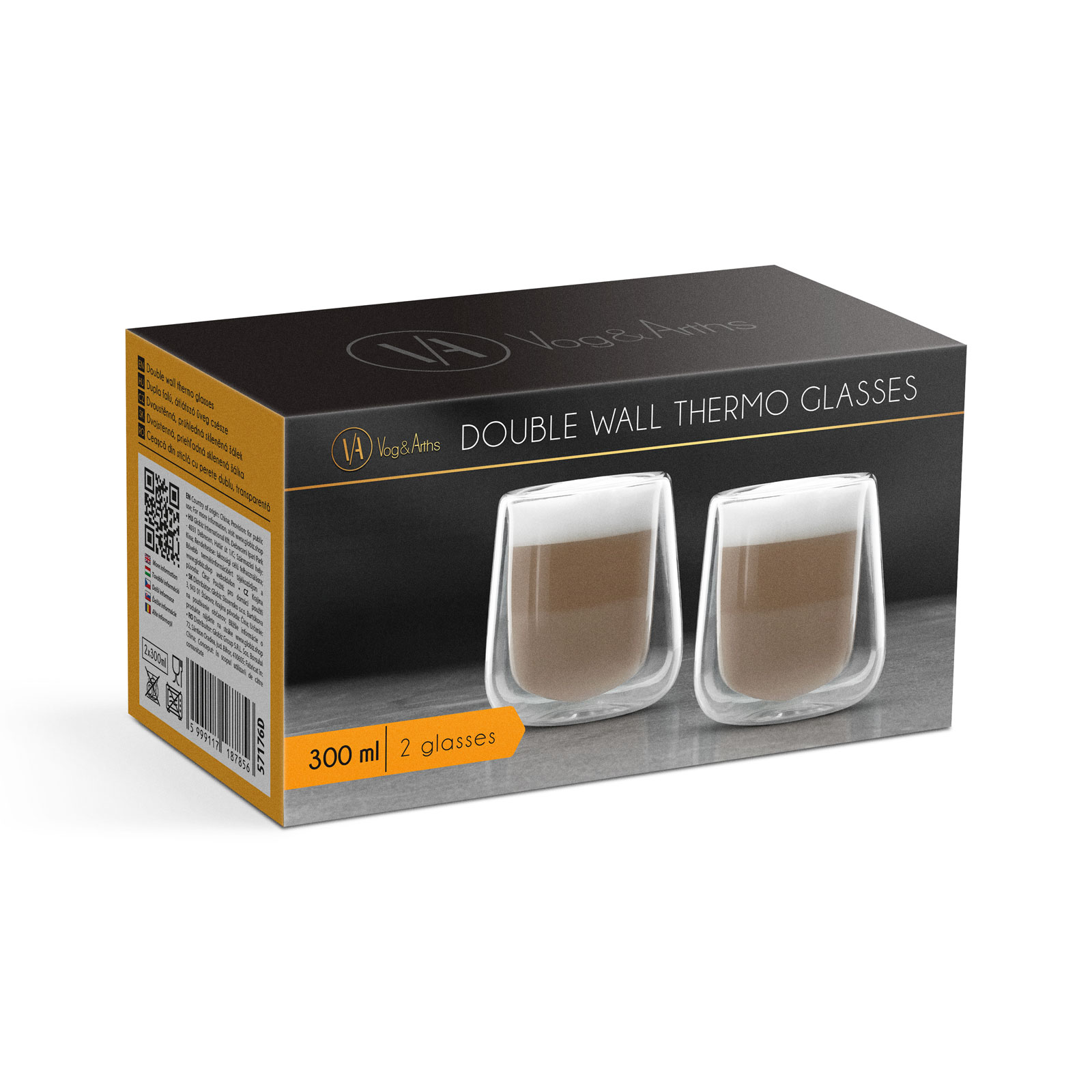 Afbeelding van Vog&Arths - Dubbelwandige Glazen - Theeglazen - 300 ml - 2 stuks - Latte Macchiato / Cappucino Glazen -