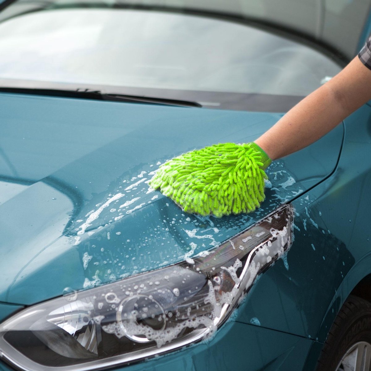Afbeelding van MNC Autowashandschoen - Auto Handschoen - Microvezel Schoonmaak Spons- Autospons - Washandschoen - Auto
