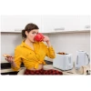 Afbeelding van Toaster Broodrooster Retro - Wit - Vintage Geroosterd brood Toaster - met Cool Wall, Ontdooi en Opwarmfunctie