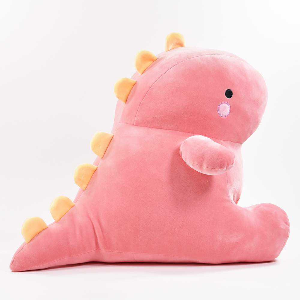 Afbeelding van Kussen Dinosaurus Knuffel - Dino Squish Plushie Kinderkussen - Kind Knuffelkussen Zachte Plush - 40cm - Roze