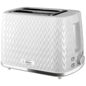 Afbeelding van Toaster Broodrooster Retro - Wit - Vintage Geroosterd brood Toaster - met Cool Wall, Ontdooi en Opwarmfunctie