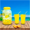 Afbeelding van Limonadedispenser met Kraantje en 4 bekers - Drankdispenser 3,8 Liter - Kunststof - Waterdispenser -
