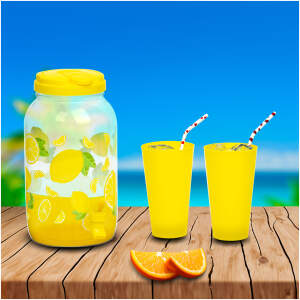 Afbeelding van Limonadedispenser met Kraantje en 4 bekers - Drankdispenser 3,8 Liter - Kunststof - Waterdispenser -