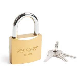 Afbeelding van Handy - Hangslot met Sleutel 48mm - Hangsloten - Gehard staal - Sluiting ⌀ 7.5MM - incl. 3 Sleutels - Slot