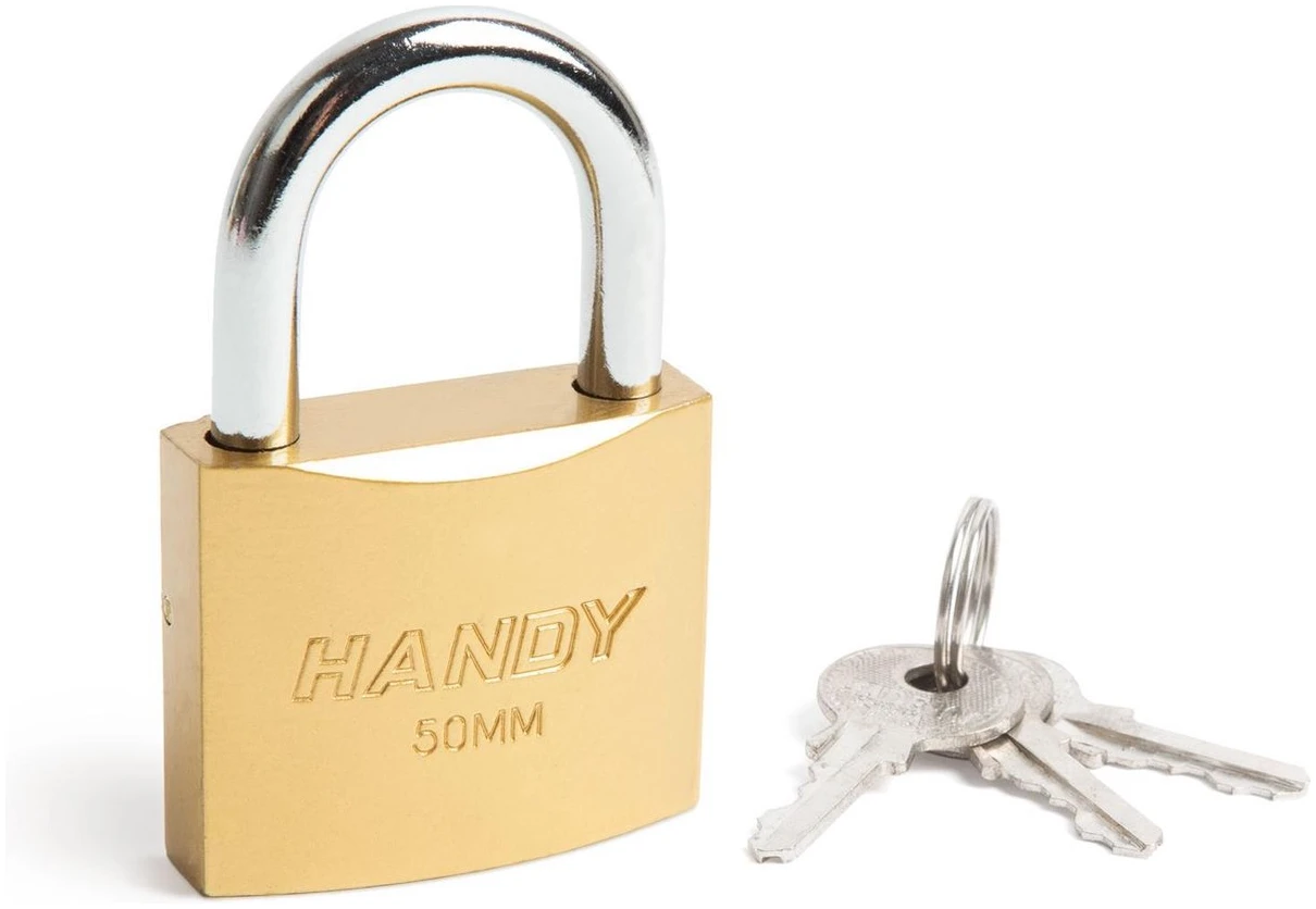 Afbeelding van Handy - Hangslot met Sleutel 48mm - Hangsloten - Gehard staal - Sluiting ⌀ 7.5MM - incl. 3 Sleutels - Slot