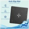 Afbeelding van HSXL - Antislipmat - 53x53CM - Incl. Netspons - Antislip Douchemat Zwart met Zuignappen – Anti Slip Douche