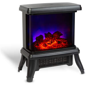 Afbeelding van Bewello - Elektrische haard - Met verwarming - Sfeerhaard - Electrische Kachel - Vrijstaand - Zwart - 180° -