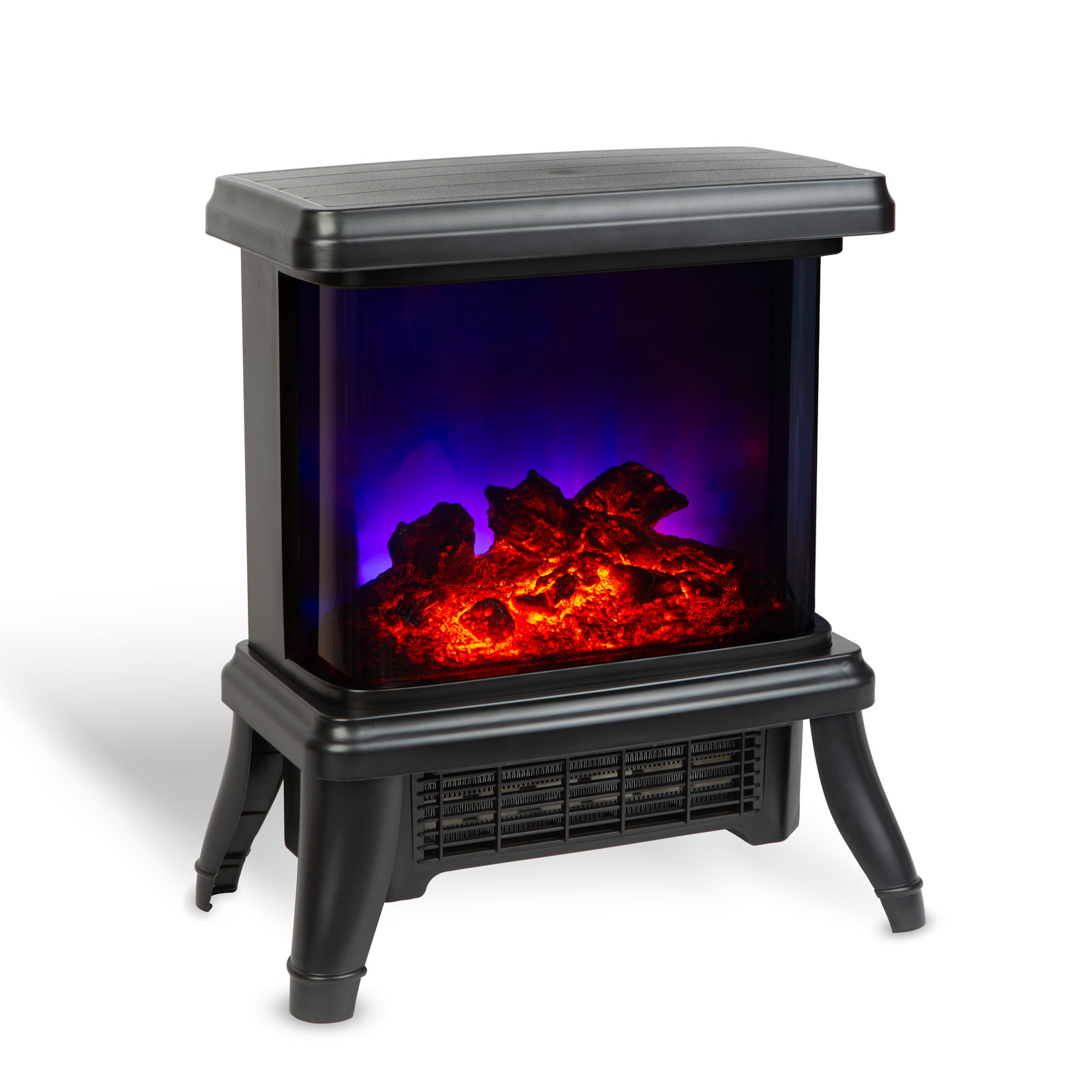 Afbeelding van Bewello - Elektrische haard - Met verwarming - Sfeerhaard - Electrische Kachel - Vrijstaand - Zwart - 180° -