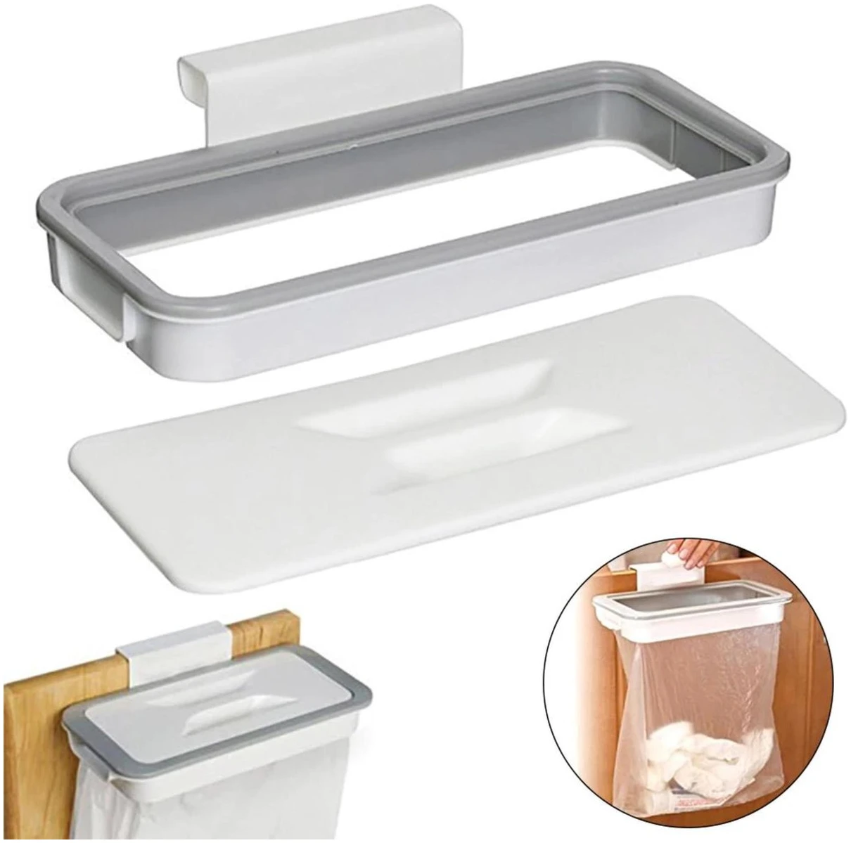 Afbeelding van Inbouw Prullenbak Hangend voor Keukenkast - Afvalzak Houder Keukenkastje - 7e12 03e6 4a28 9e20 0a84cafd186e