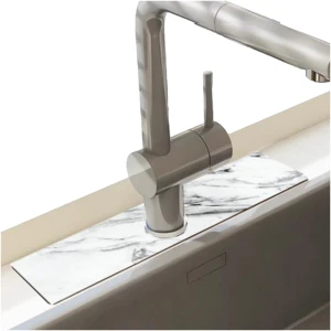 Afbeelding van HSXL - Diatomiet Mat voor Kraan - Gootsteen - Droogmat - Afdruip - Keuken - Kraanmat - Antislip - 38x10CM -