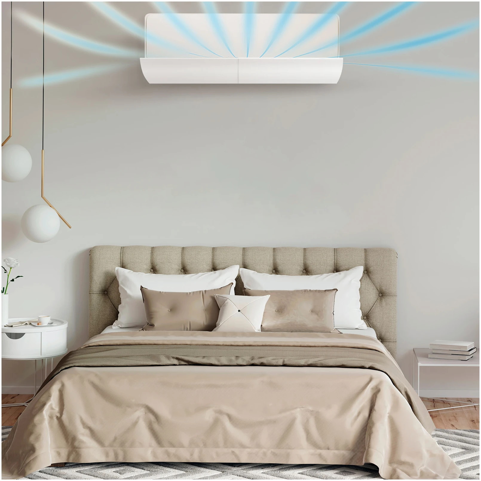 Afbeelding van Bewello - Windscherm voor Airco - Windgeleider Universeel 57 t/m 105 cm breedte - (DRAAIBAAR + KANTELBAAR) -