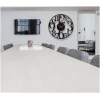Afbeelding van HSXL - 60cm Grote Stille Wandklok Landelijk en Industrieel uit Zwart Metaal - Groot - 60 cm - Metalen