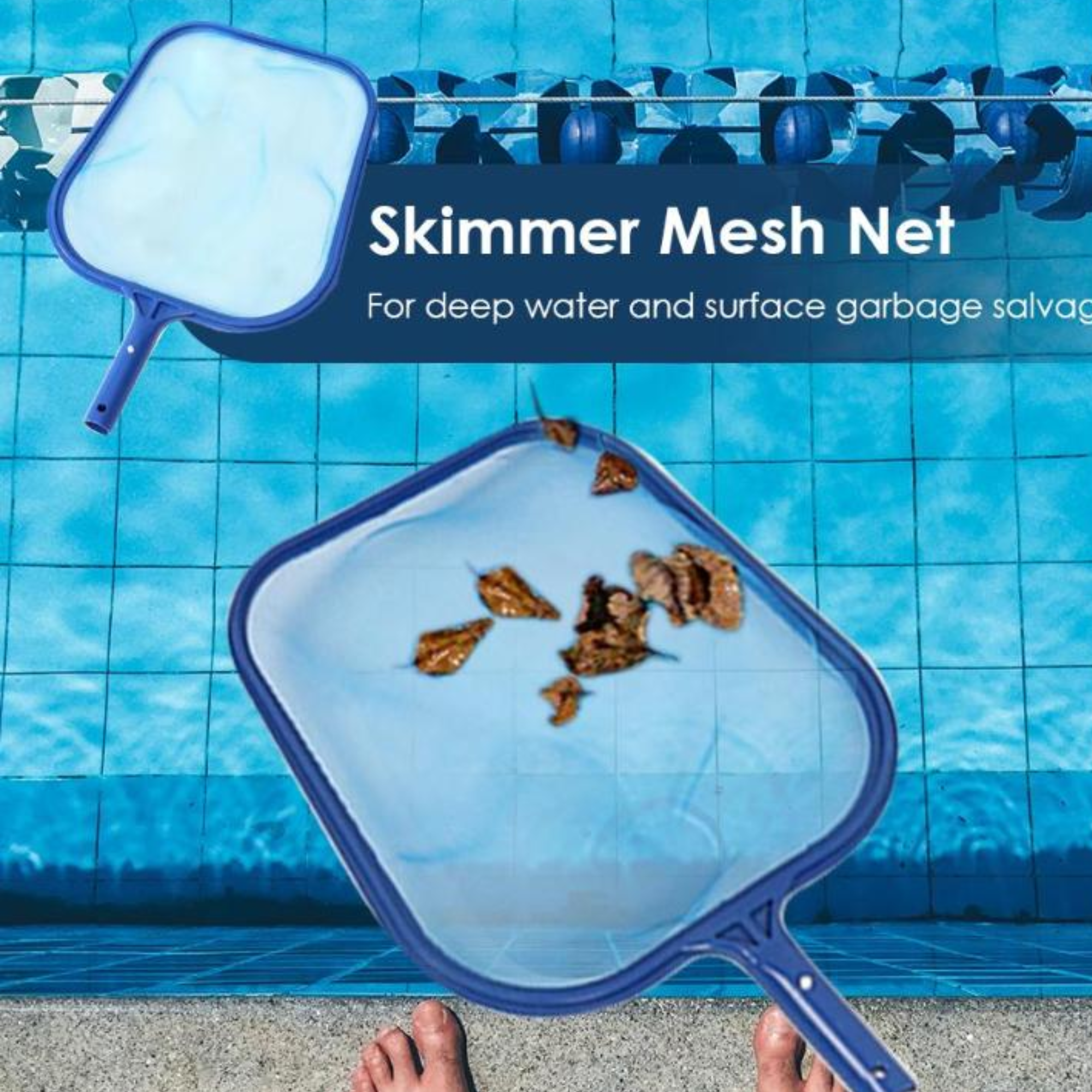 Afbeelding van Schepnet Zwembad Onderhoud - Blauw Schepnetje met Steel - Ondiep - Skimmer - 8163 1a6d 4f41 ad5a 2cba4ddc7541