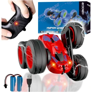 Afbeelding van HyperWheels - Bestuurbare Auto voor Jongens - Speelgoed Stuntauto voor Binnen of Buiten - Rood met Zwart -