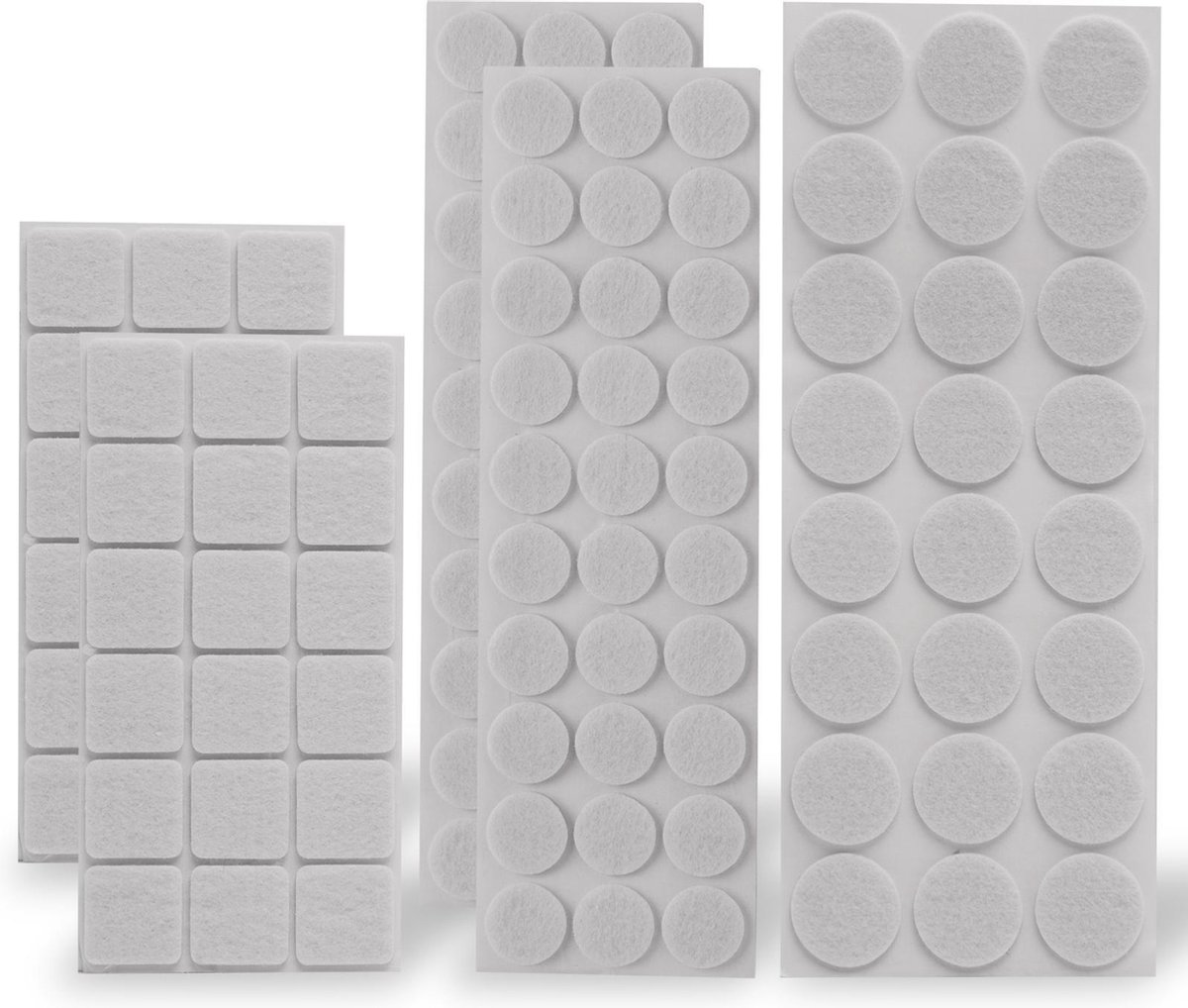 Afbeelding van 240x Premium Viltjes Stoelpoten - Zwart & Wit - Zelfklevend Anti Kras Meubelvilt voor Meubels - 240 stuks