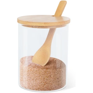 Afbeelding van Suikerpot met Deksel en Lepel - 450ML - Glas en Bamboe - Suikerpotje voor op tafel - 828b ed6e 43ec 8693