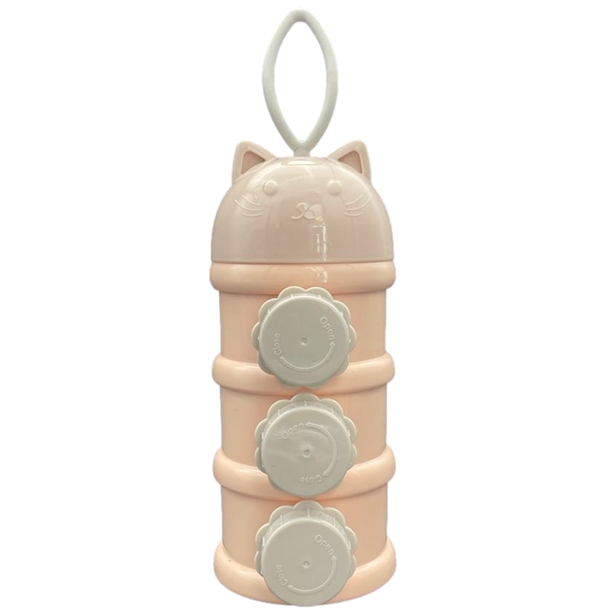 Afbeelding van HSXL - Melkpoeder Doseerdoosjes – Melkpoeder Toren – BPA Vrij – 3 Compartimenten – Roze –