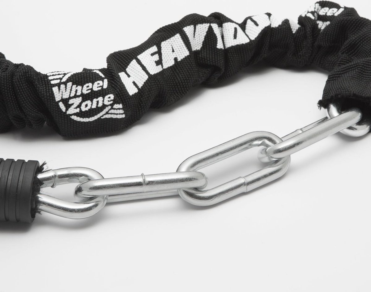 Afbeelding van Wheelzone - Kettingslot/Hangslot voor o.a. Fiets/Scooter/Brommer - 100CM - Fietsslot - met 2 sleutels - 831d