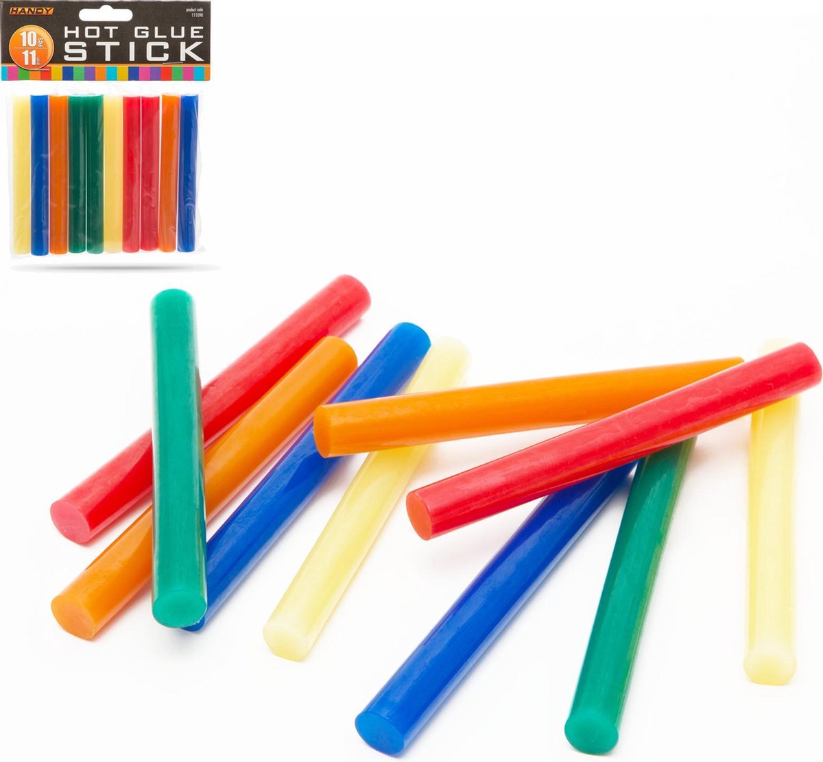 Afbeelding van Handy - Lijmpistool Vullingen Gekleurd - Lijmpatronen 11MM Rond - 100MM Lang - Lijm Patronen voor Lijmpistool